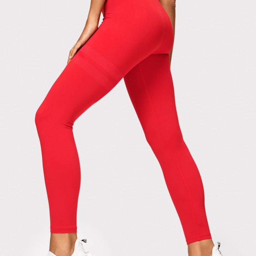 Leggings STRONGER | Red Signature Leggings I High Waist I Stronger Flame Scarlet