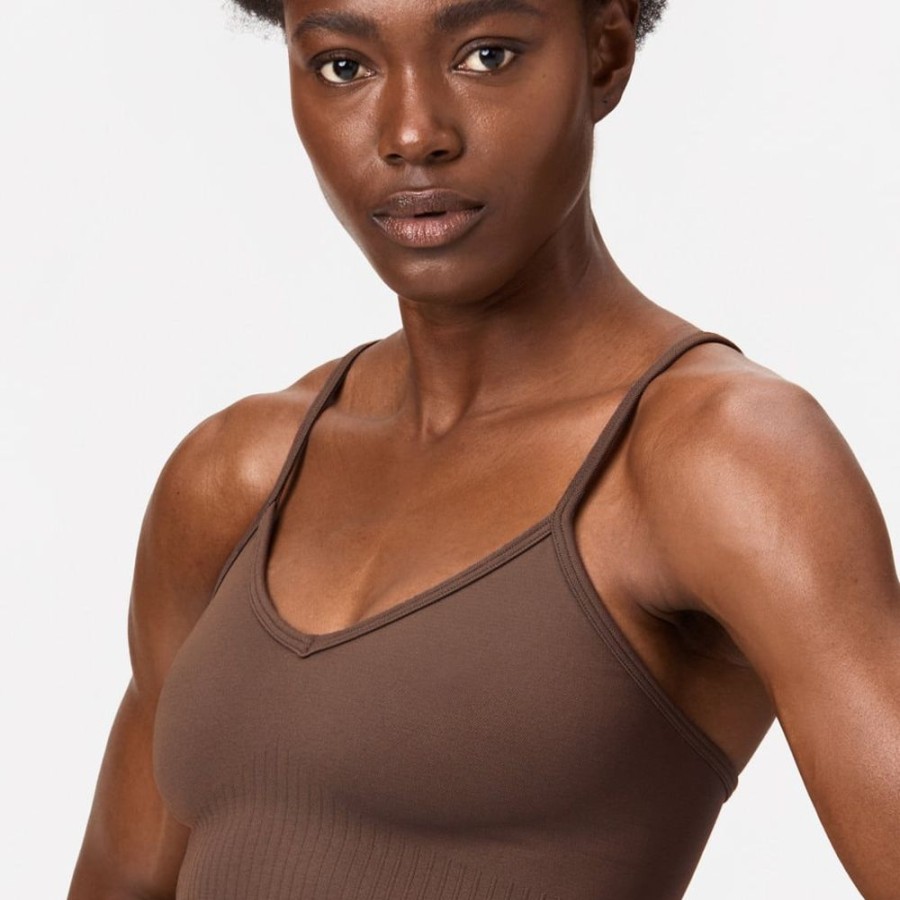 Crop-Tops STRONGER | Smooth I Crop Top I Buy Online I Stronger Brown (Shopping Bag)