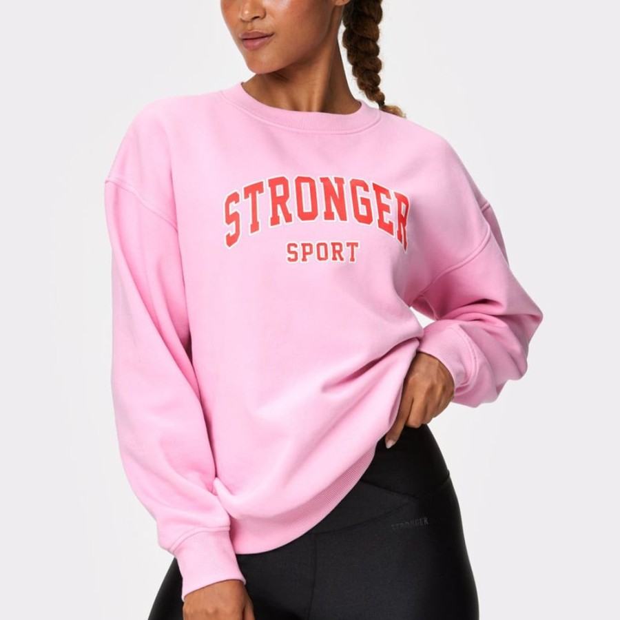 Hoodies & Sweaters STRONGER | Pink Sweatshirt Lilac Sachet