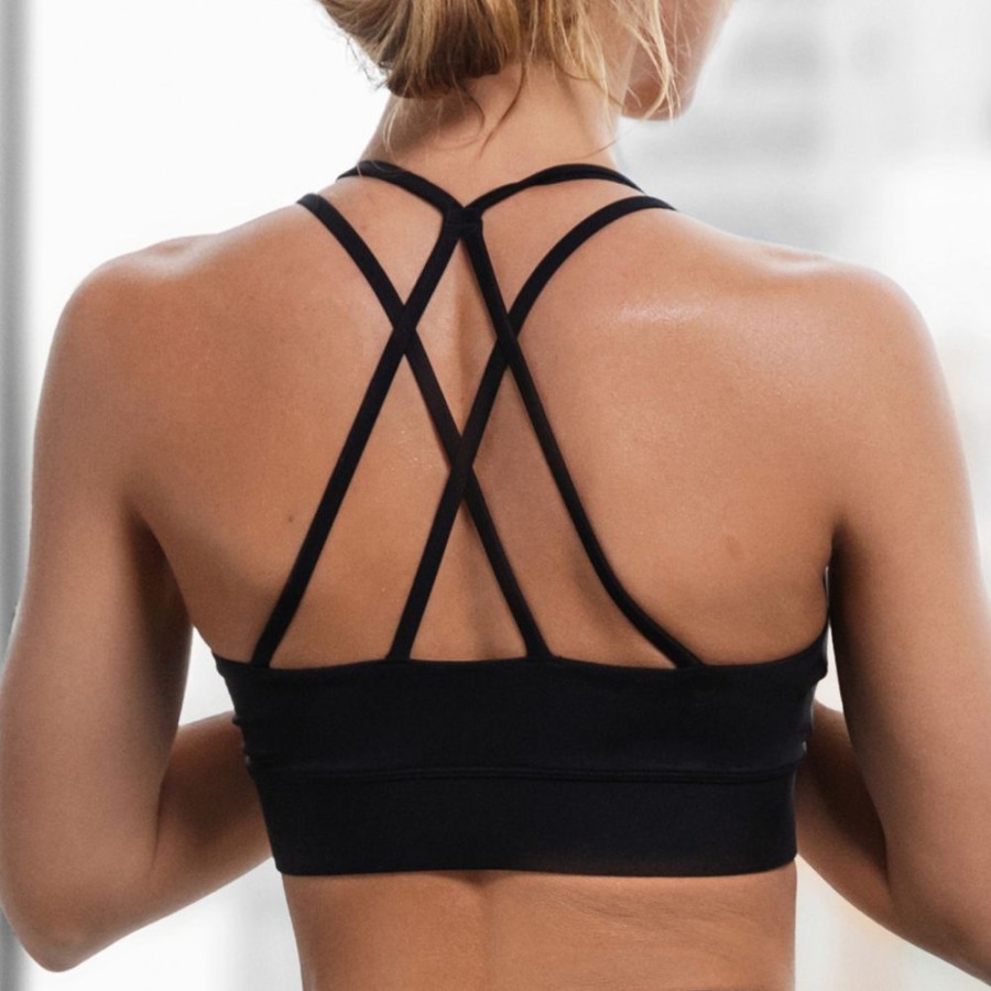 Sports Bras STRONGER | Strappy I Sports Bra I Buy Online I Stronger Black