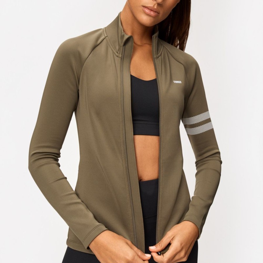 Jackets STRONGER | Signature Zip Jacket Burnt Olive