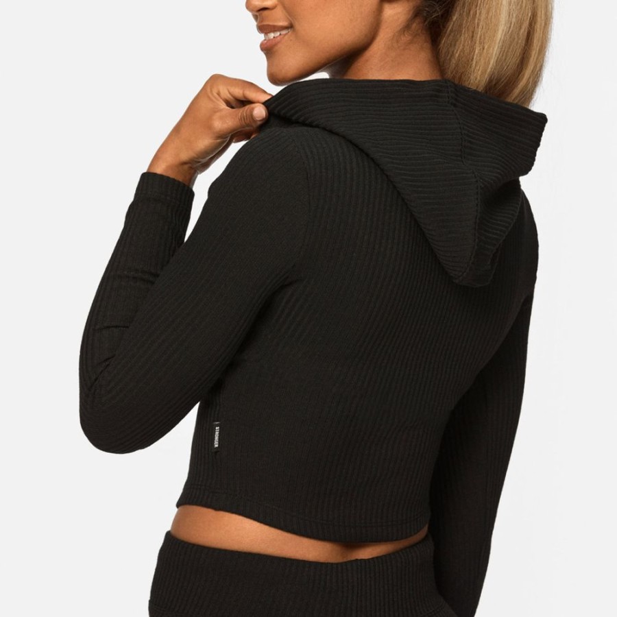 Hoodies & Sweaters STRONGER | Cush I Cropped Hoodie I Buy Online I Stronger Cush Black