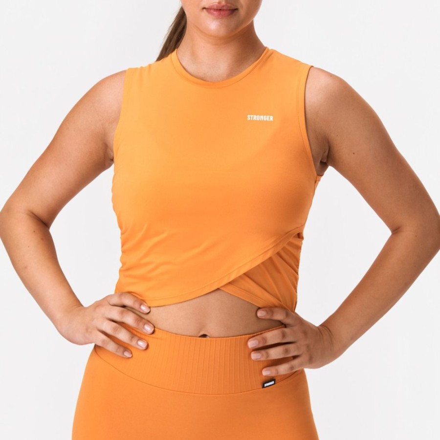 Tank Tops STRONGER | Indie I Wrap Top I Buy Online I Stronger Apricot