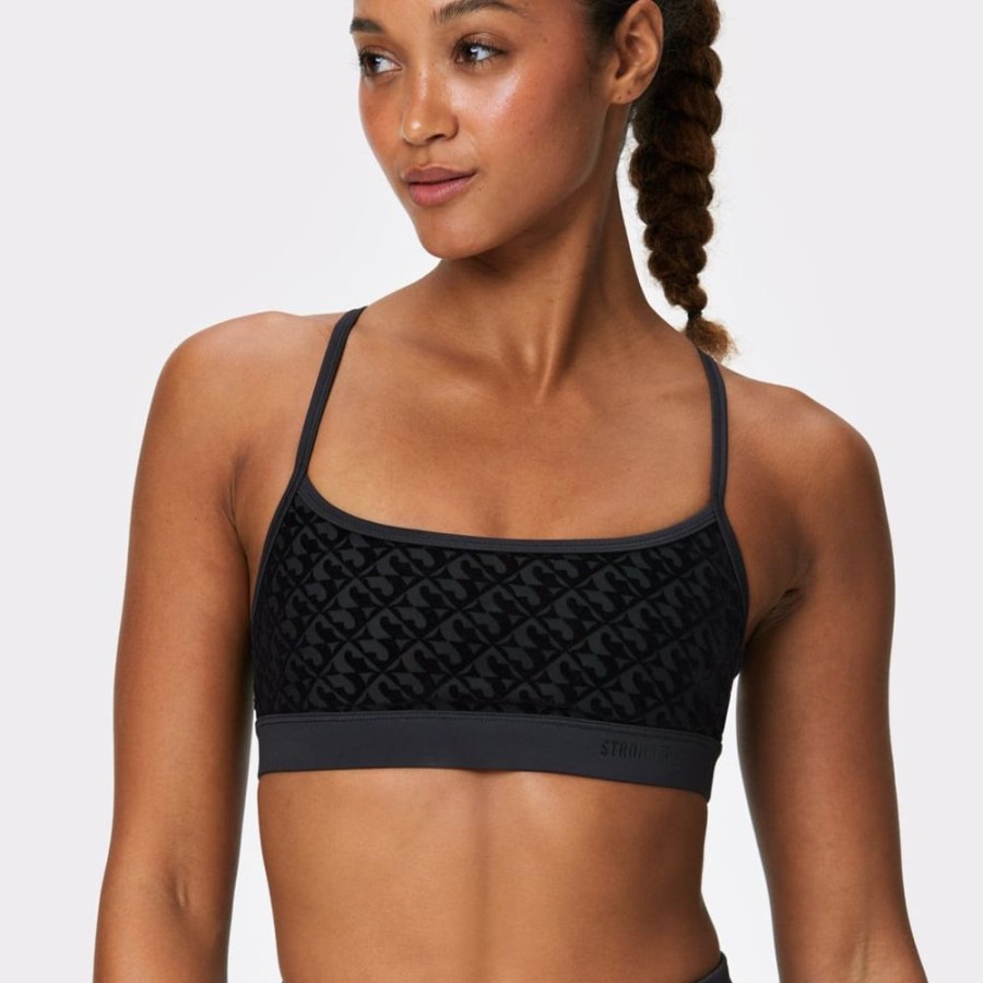 Sports Bras STRONGER | Mesh Black Emblem