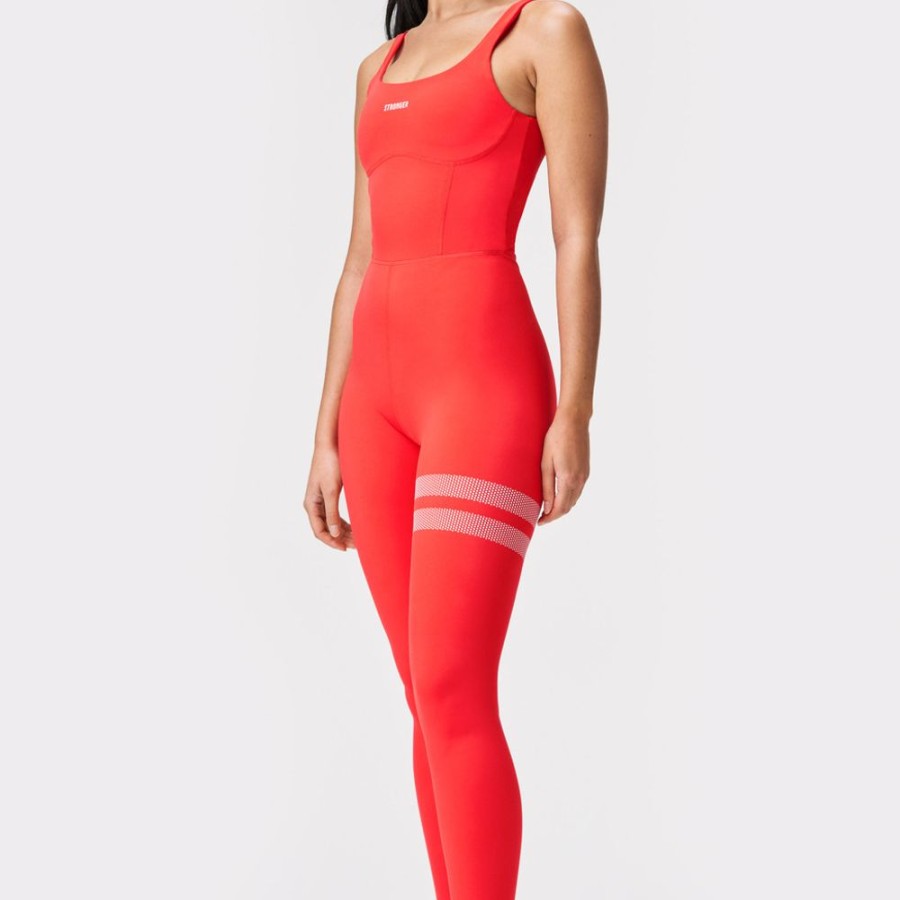 Bodysuit STRONGER | Red Bodysuit Flame Scarlet