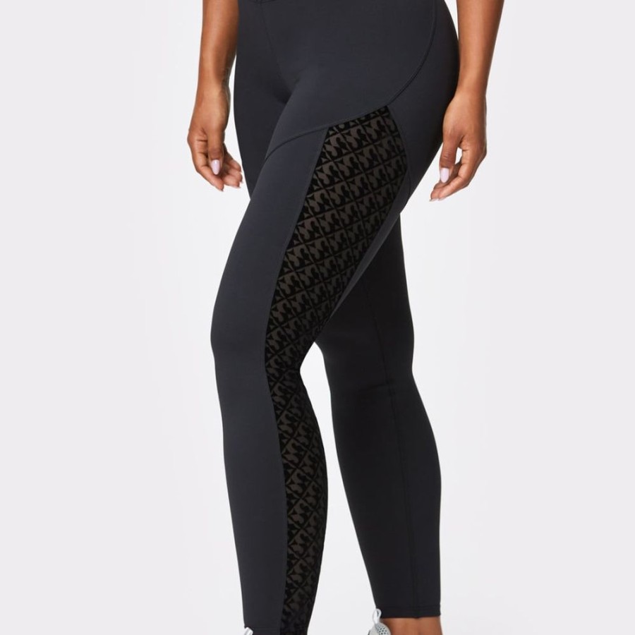 Leggings STRONGER | Black Mesh Leggings I High Waist I Stronger Black Emblem