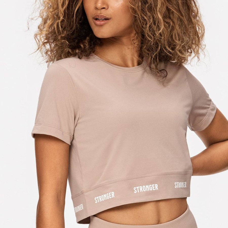 T-Shirts STRONGER | Epic I Cropped Tee I Buy Online I Stronger Simply Taupe Plain