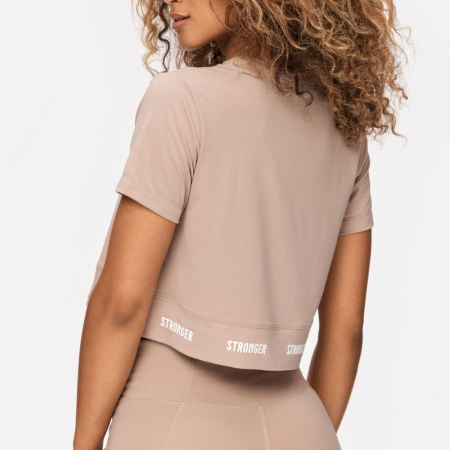 T-Shirts STRONGER | Epic I Cropped Tee I Buy Online I Stronger Simply Taupe Plain