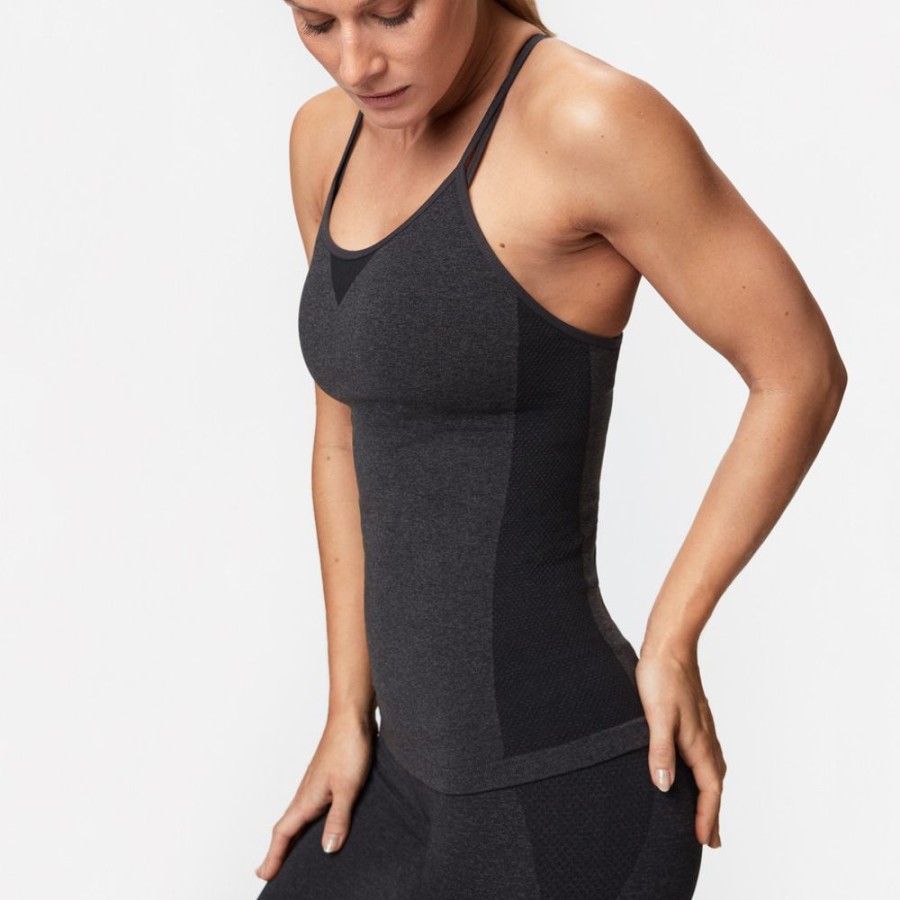 Tank Tops STRONGER | Charge Seamless Singlet Anthracite Melange