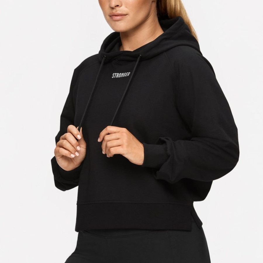 Hoodies & Sweaters STRONGER | Lounge I Cropped Hoodie I Buy Online I Stronger Black