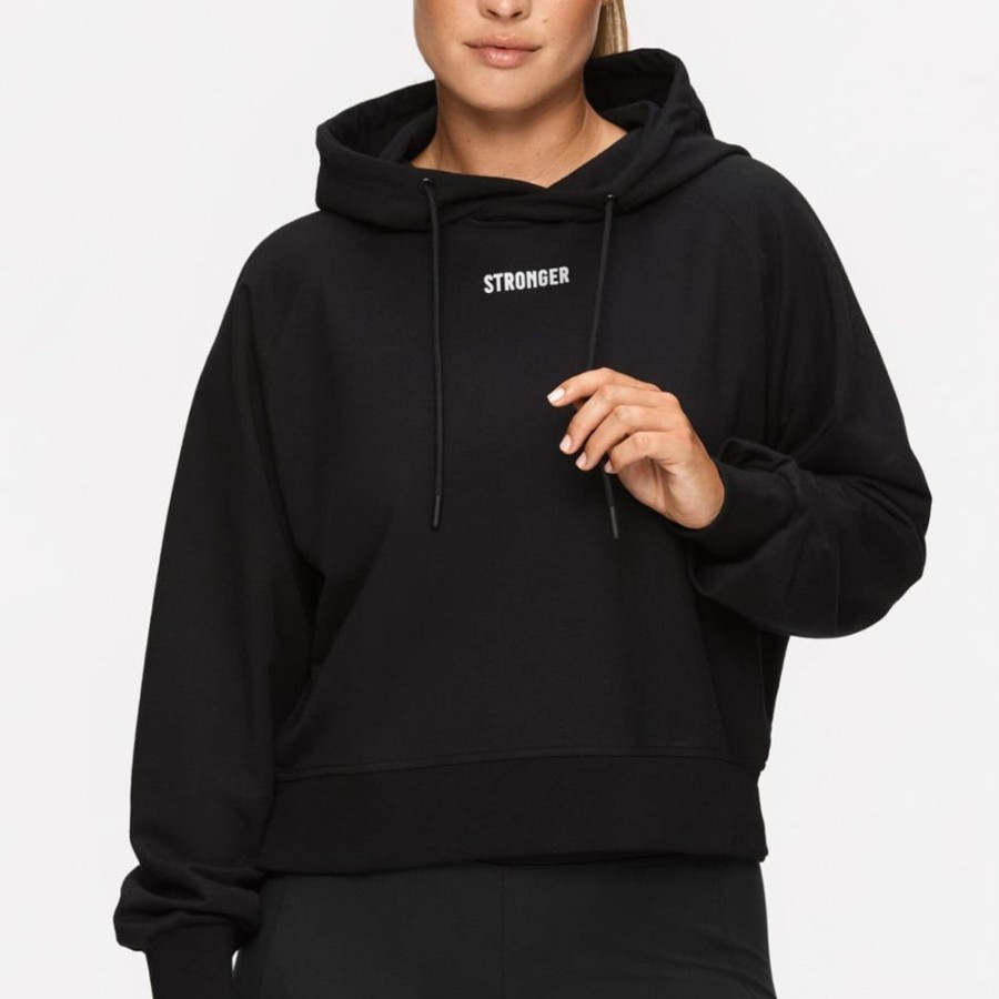 Hoodies & Sweaters STRONGER | Lounge I Cropped Hoodie I Buy Online I Stronger Black