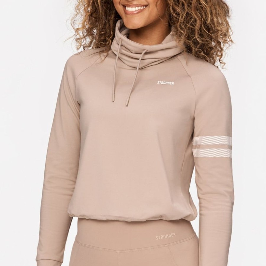 Hoodies & Sweaters STRONGER | Signature Turtleneck I Loose Fit I Buy Online I Stronger Simply Taupe Plain