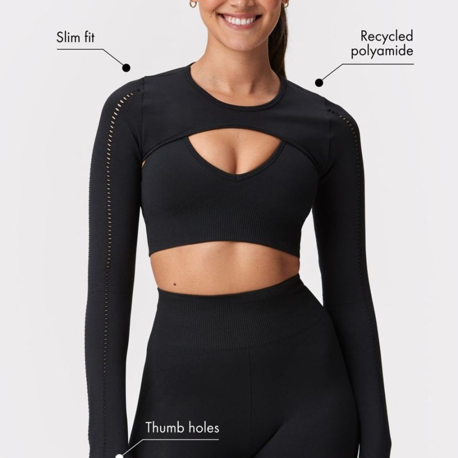 Hoodies & Sweaters STRONGER | Seamless Bolero Black