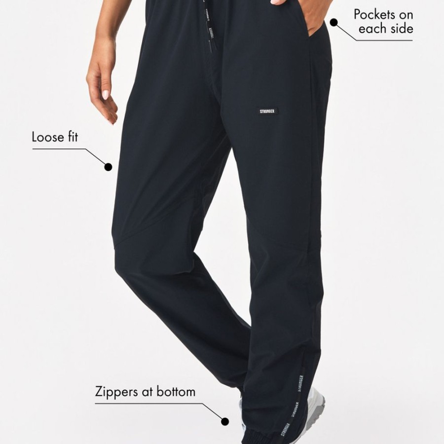 Pants STRONGER | Sweat Pants I Mid Waist I Buy Online I Stronger Black