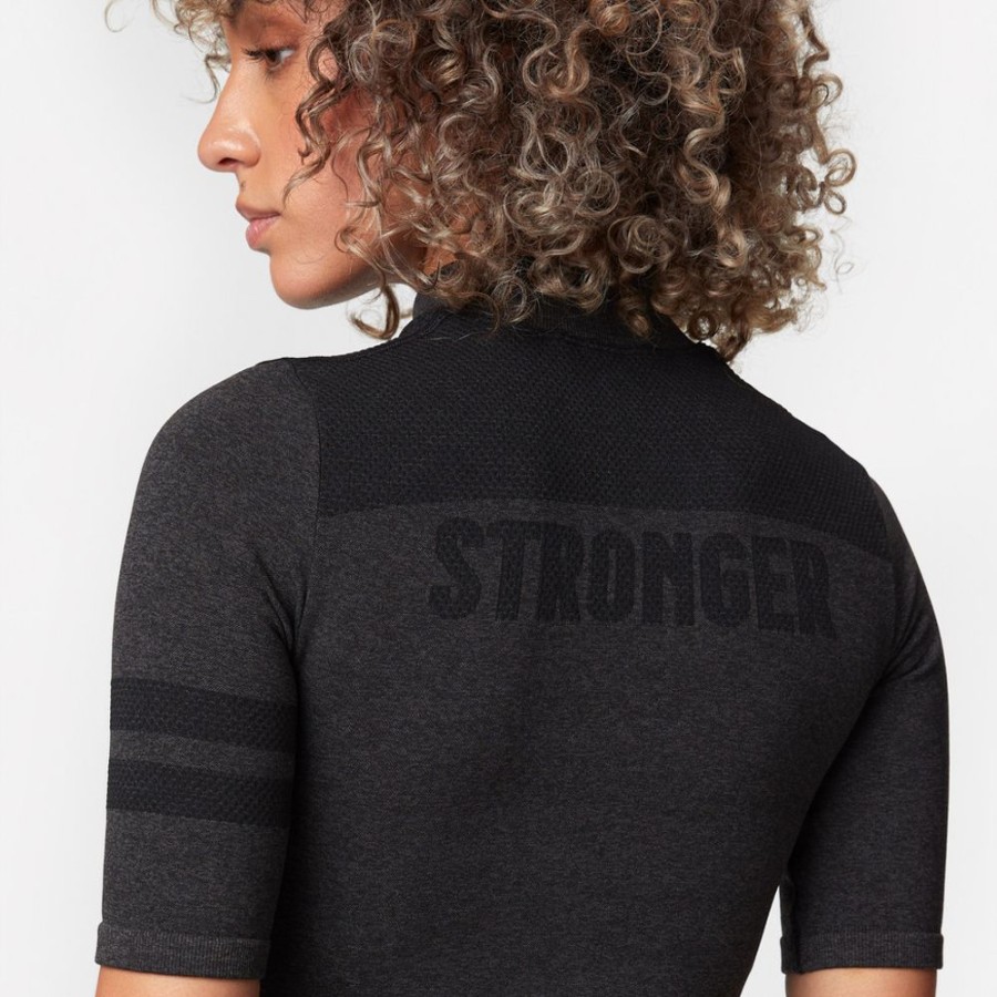 T-Shirts STRONGER | Charge Seamless Tee Anthracite Melange