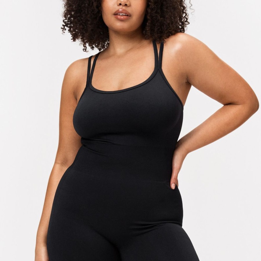 Bodysuit STRONGER | Strappy Body I Slim Fit I Buy Online I Stronger Black