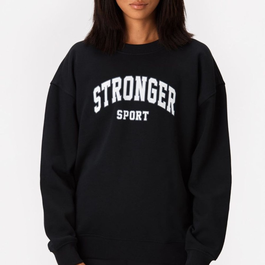 Hoodies & Sweaters STRONGER | Comfy Sweatshirt I Loose Fit I Stronger Black