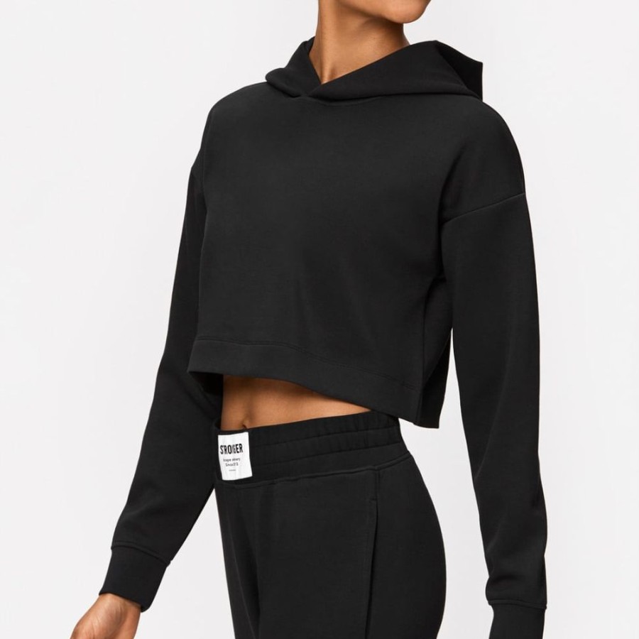 Hoodies & Sweaters STRONGER | Ease Cropped Hoodie Black