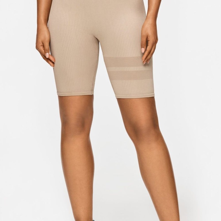 Shorts & Bike STRONGER | Rib Seamless Leggings Embrace Simply Taupe