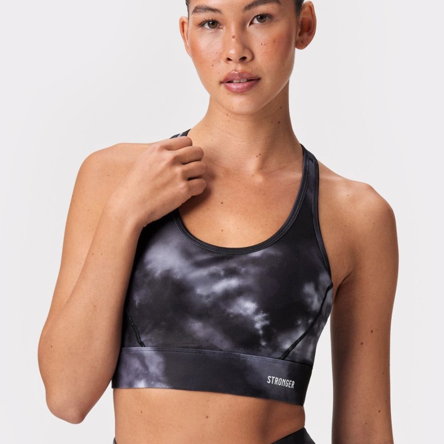 Sports Bras STRONGER | Black Sports Bra Black Sky