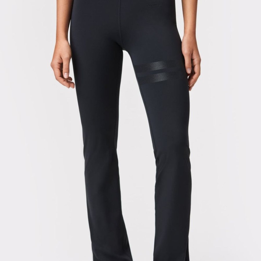 Leggings STRONGER | Fold Over Flared Leggings Black