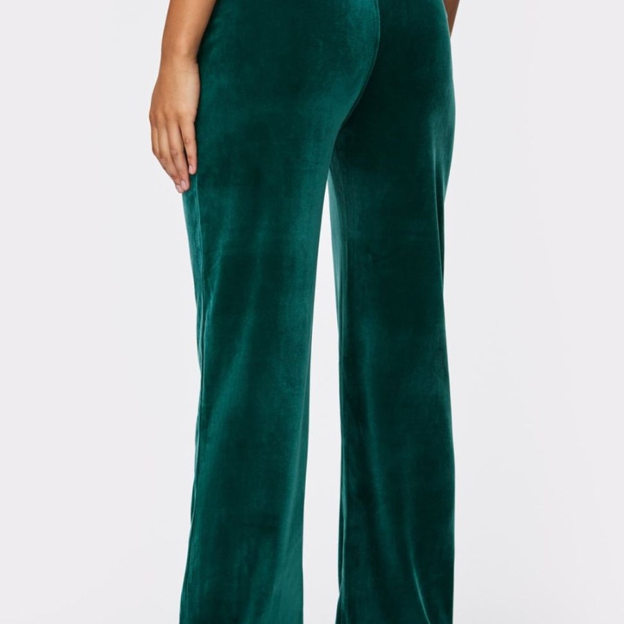 Pants STRONGER | Green Velvet Trousers Sea Moss