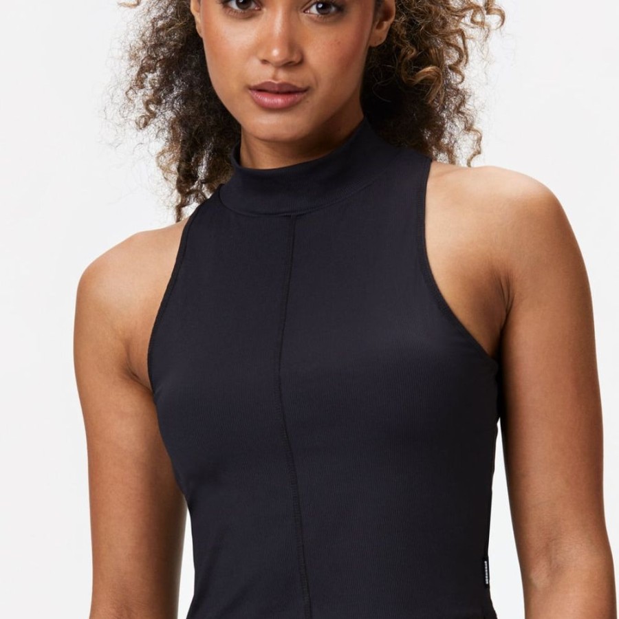 Tank Tops STRONGER | Rib Turtleneck Singlet Black