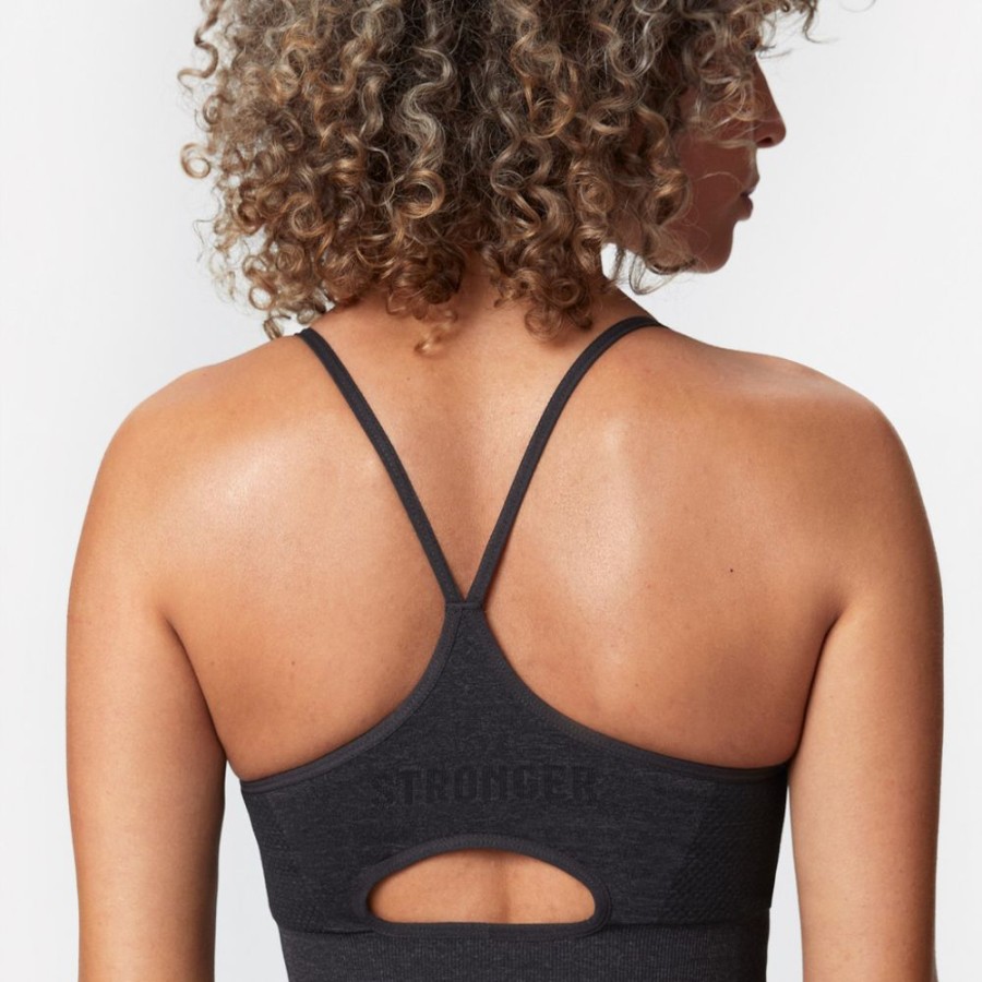 Sports Bras STRONGER | Charge Seamless Sports Bra Anthracite Melange