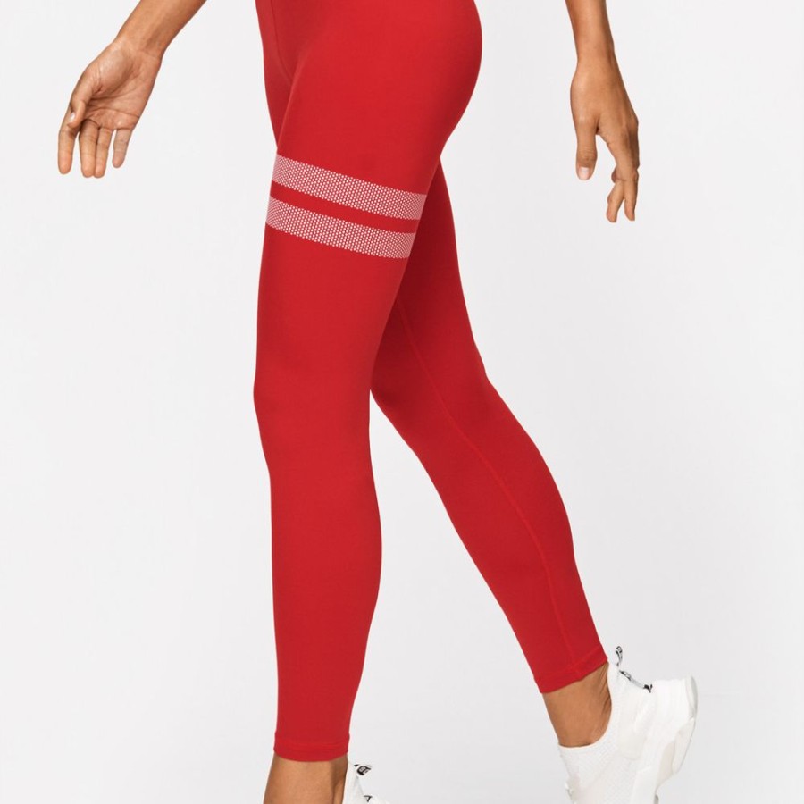 Leggings STRONGER | Red Leggings I High Waist Leggings I Stronger Aura Orange