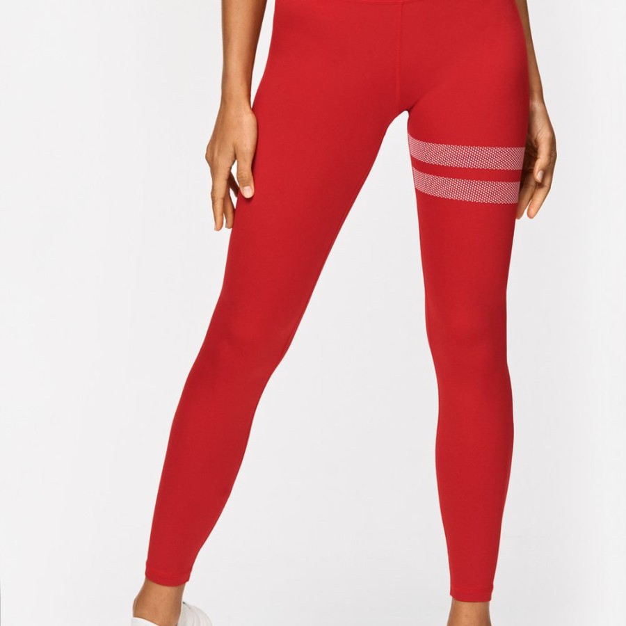 Leggings STRONGER | Red Leggings I High Waist Leggings I Stronger Aura Orange